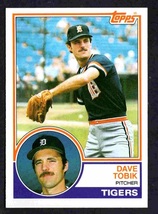 Detroit Tigers Dave Tobik 1983 Topps Baseball Card 691 nr mt ! - £0.39 GBP