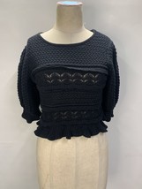 By Together Black Knit Crop Sweater Size Small High Class Hillbilly Hobo - $13.10