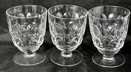 Fostoria Footed Mesa Clear Wine Goblets Thumbnail Design (3) 4-1/4&quot; H - £21.27 GBP