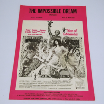 Vintage 1965 The Impossible Dream Sophia Loren Peter O&#39;Toole Photo Sheet Music - £11.96 GBP