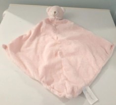 Angel Dear Security Blanket Pink Bear Closed Eyes Plush Snuggler - $14.73