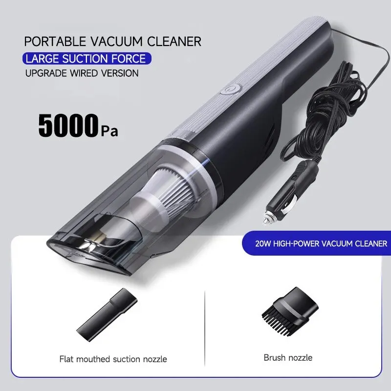 1 Set Car Mounted Vacuum Cleaner Car Strong Suction Handheld Vacuum Cleaner - £19.55 GBP