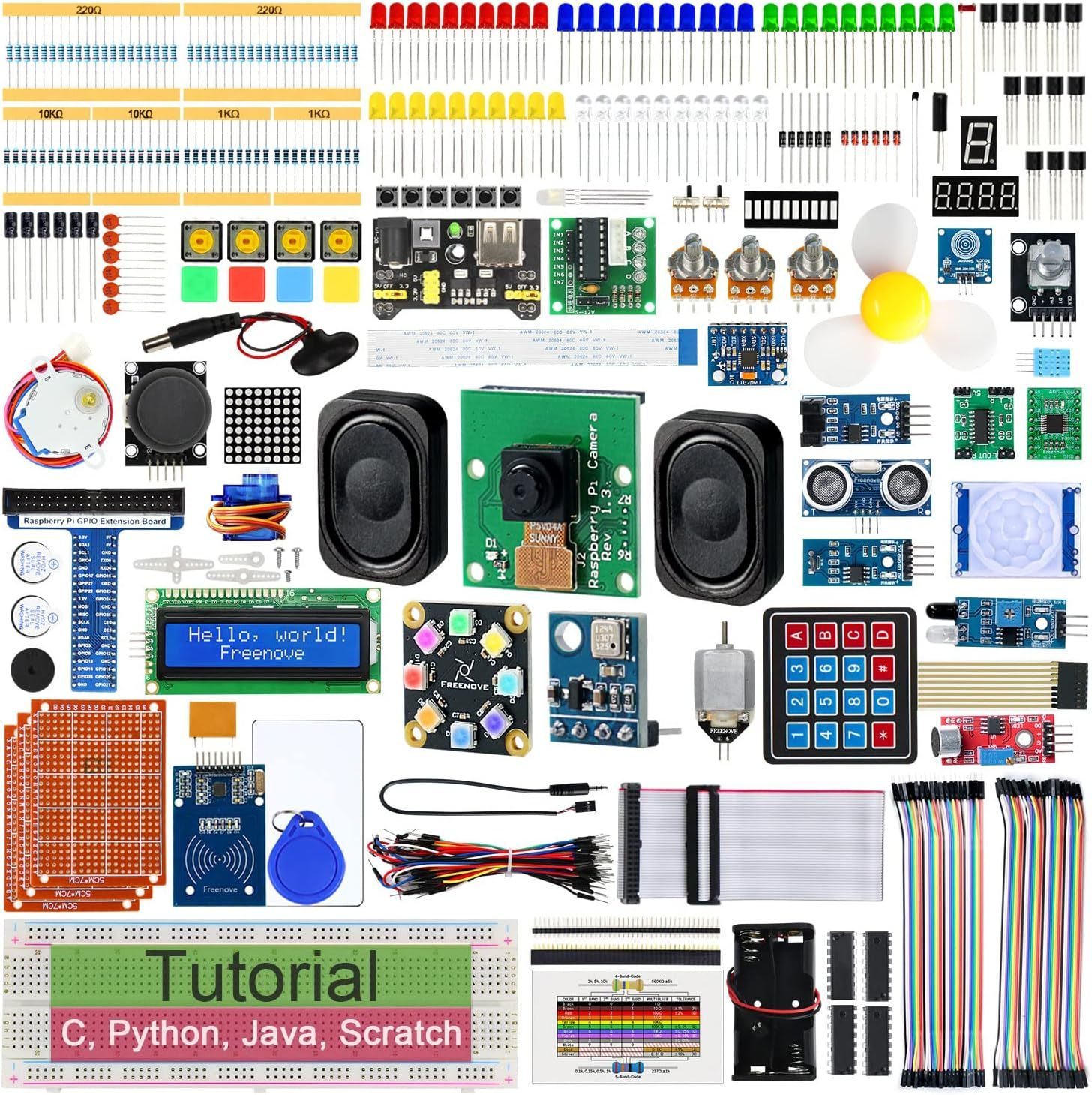 Freenove Complete Starter Kit For Raspberry Pi 5 4 B, Raspberry Pi Not I... - $72.61