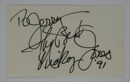 Mickey Jones Signed 3x5 Index Card Musician The First Edition Personalized - £11.72 GBP