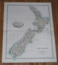 1907 Antique Map Of New Zealand - £31.70 GBP