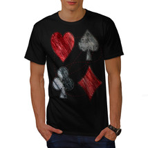 Heart Spade Club Casino Shirt Ace Shape Men T-shirt - £10.38 GBP