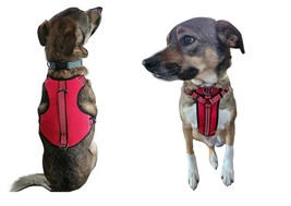 MPP Red Reflective Nylon Dog Harness Adjustable Fully Padded High Visibility 4 S - £27.08 GBP+