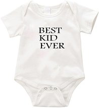 VRW Best Kid Ever Unisex Creeper Romper Birthday Baby Reveal Baby Shower (White, - £11.83 GBP