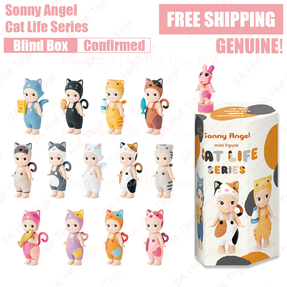 Sonny Angel Cat Life Blind Box Confirmed style Genuine Cute Doll telephone - $48.87+
