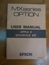 1981 Epson User Manual MX Series Option Dot Matrix Printer Apple II Interface - £11.76 GBP