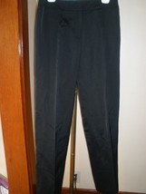 ESCADA TANJA BLACK LINEN BLEND DRESS PANTS SLACKS STRAIGHT LEG 5002064 S... - $148.50