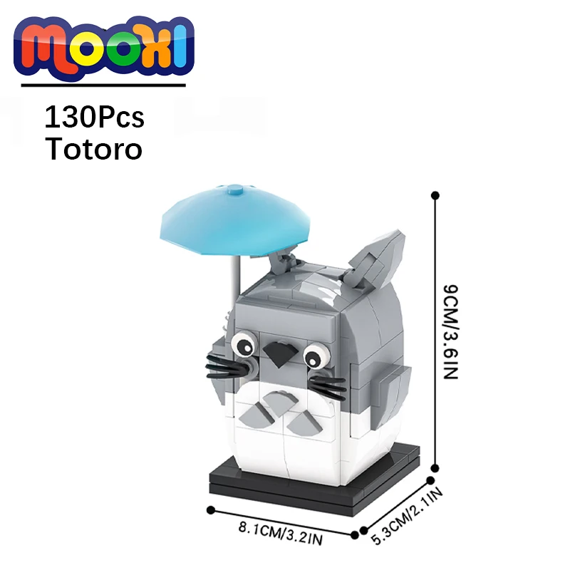 MOC1062 Anime Series Totoro Model Action Figure Building Block Educational Toys - £23.86 GBP