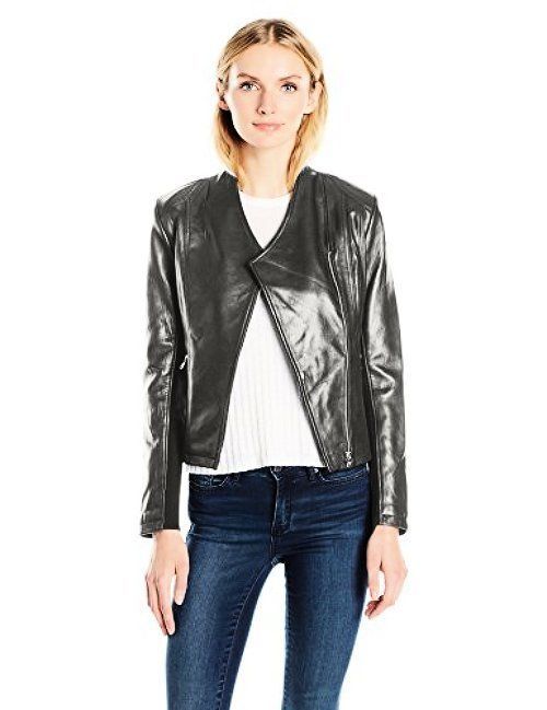 Calvin Klein Women's Leather Moto Jacket - Choose SZ/Color - $140.75 - $643.61