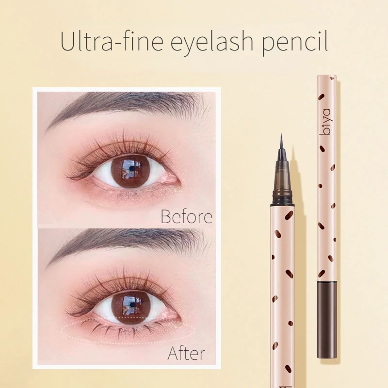 Sporting Ultra-fine Liquid Lying Silkworm Eyelash Pen Matte Brown Gray Eyeliner  - £23.55 GBP