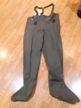 RAINFAIR Nantucket Suit Green Rain Pants Suspenders Fishing Waders Men’s... - $34.64