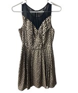 Bcbg Genration Womens Size 0 Black Tan Dress Fit and Flair Sleeveless Po... - £11.37 GBP