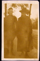 1919 Photo Snapshot  Young Doughboy WW I Posing w/ Mom Atlanta GA - £1.98 GBP