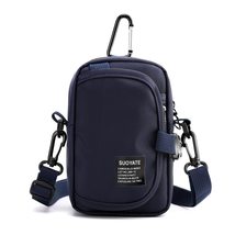 Man Handbags Mini Messenger Bag Simple Small Crossbody Cell Phone Waist Pack Cas - £22.52 GBP