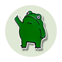 Animal Enamel Pin: Sassy Frog  - $19.90