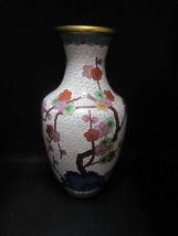 Vintage Chinese Coisonne Enamel Cherry Blossom Bluebird 9&quot; - £109.16 GBP