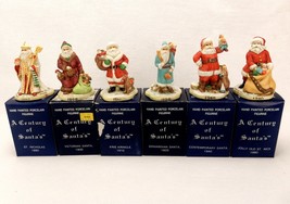 A Century of Santa&#39;s, Complete Set of 6 Hand Painted Porcelain Figurines, RSVP  - £39.00 GBP