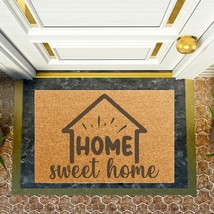 &quot;Home Sweet Home&quot; Natural Coir Doormat 21 x 16&quot; Eco Friendly Entrance Mat - £36.73 GBP