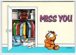 Garfield Cat Postcard Miss You Jim Davis 1978 Tabby Cartoon Lonesome Kitty NOS - £7.07 GBP