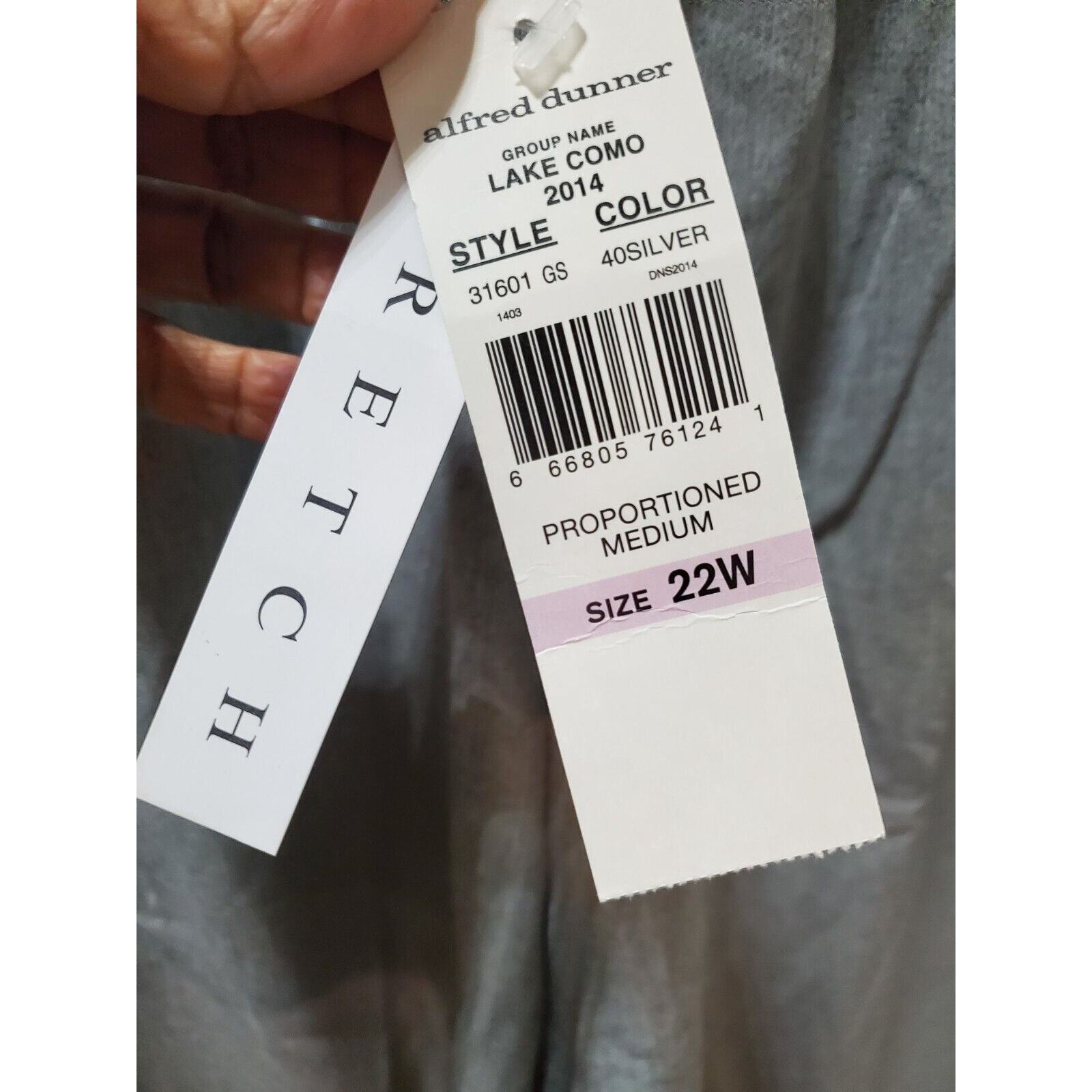 Alfred Dunner Women's Gray Polyester Mid Rise Straight Fit Dress Pant Size 22W Item image 6