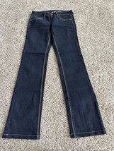 Mango Women US Size 4 straight leg dark wash low rise Christy Y2K jeans - £13.41 GBP