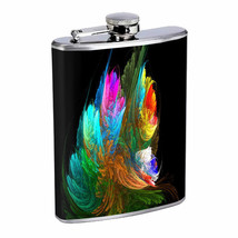 Fractal Bouquet Em1 Flask 8oz Stainless Steel Hip Drinking Whiskey - £11.79 GBP