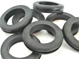 1 1/4” x 7/8” ID w 3/16&quot; Groove Rubber Wire Grommet Panel Bushing for Cable Tube - £7.98 GBP+