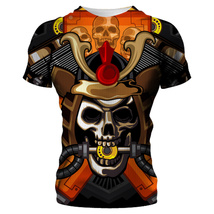 Samurai Mask graphic t shirts Men Personality harajuku 3D O-neck quick-drying 4 - £7.98 GBP