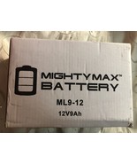 ML9-12 - 12 V 9 Ah Rechargeable SLA Battery - Mighty Max Battery Brand P... - $19.95