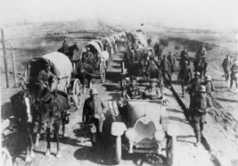 German Officers Soldiers Wagon Convoy Western Front 1918 8x10 World War I Photo - £6.90 GBP