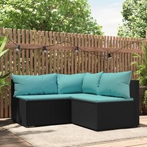 Patio Lounge Set Black, Water Blue - $565.35 CAD