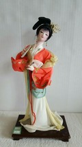 Vintage Chinese Princess Ancient Doll Handmade Costumes/Outfit with Wood Stand - £39.27 GBP