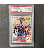 1988-89 NBA Hoops #71 Chucky Brown Signed Card AUTO PSA Slabbed RC Caval... - £39.83 GBP