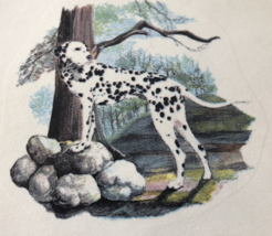 M89 - Ceramic Waterslide Vintage Decal - 2 Dalmatian Dog - 2.75&quot; - $2.25