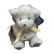 Boyds Bears Lulu Lamb Plush Angel Ornament Heirloom Series Wings Daisy Tag 6 in - £15.27 GBP