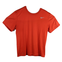 Nike Dri Fit Mens Orange Athletic Shirt Large Tee - £27.13 GBP