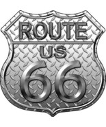 Route 66 Diamond Metal Novelty Highway Shield - £17.54 GBP