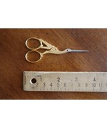 Vintage Ornate STORK Crane Heron Bird Embroidery SEWING Scissors 3.75&quot; H... - $195.21 MXN