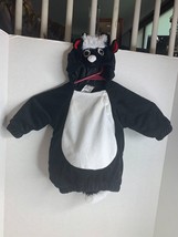 Target Sz 0 6 months infant costume Skunk Plush Black White halloween Dr... - £20.24 GBP