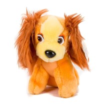 Walt Disney Lady and the Tramp VTG Plush 7&quot; Puppy Dog Brown Orange Stuff... - £10.80 GBP
