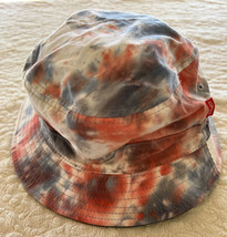Asphalt Boys Red White Blue Tie Dye Bucket Hat Sun Pool Beach One Size - £7.40 GBP