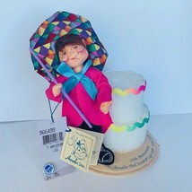 Annalee Doll vtg Creepy toy figure 15th anniversary society logo painter cake - $29.65