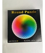 Round Puzzle 1000 Pieces Blazing with Color M1 - £11.79 GBP