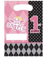 16 First Angel Pink Little Girl Argyle 1st Birthday Party Favor Treat Lo... - $6.04 CAD
