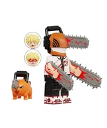 Anime Chainsaw Man Denji Pochita Fight Minifigures Weapons and Accessories - £3.17 GBP