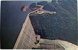 Postcard, Fontana Dam, aerial view, North Carolina, TVA - £7.83 GBP